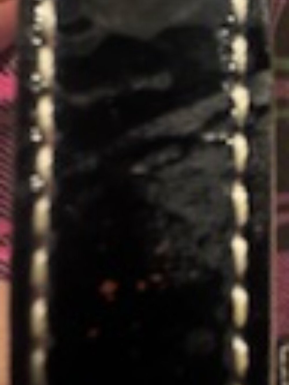 Coach vintage pink plaid mini bag with Black patent leather strap - Picture 2 of 4